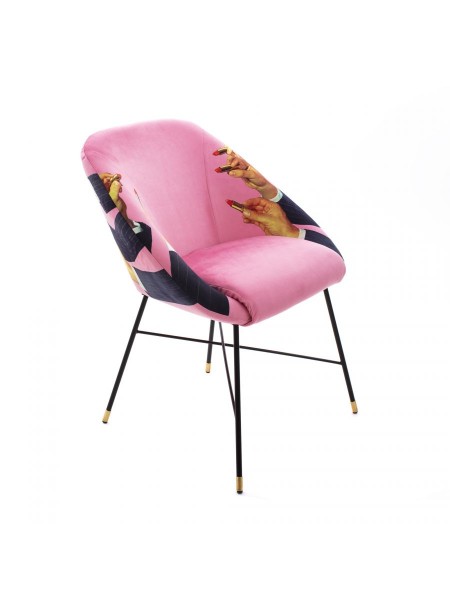Stuhl gepolstertet Lipsticks, "Toiletpaper", rosa