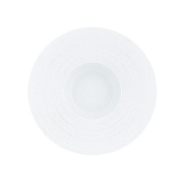 Soup plate with wing, "Hemisphere", White Satin