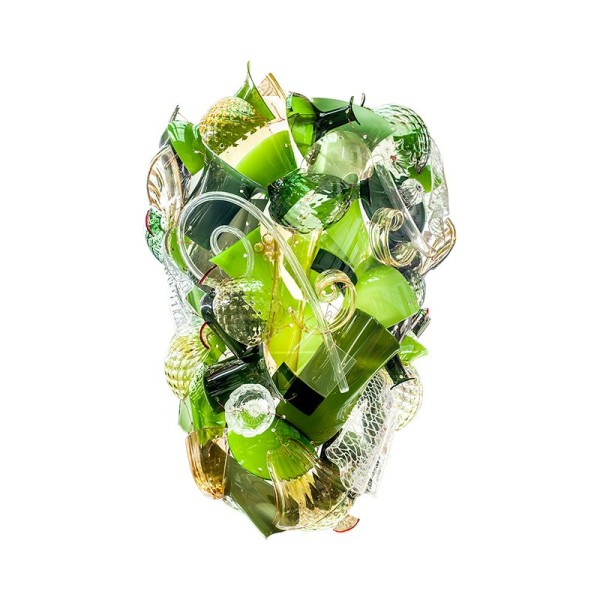 Applique 60 cm, "Fragments", green