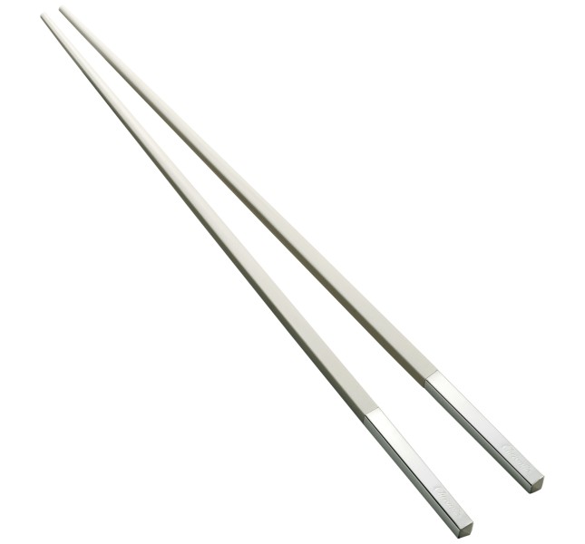 Japanese chopsticks 24 cm, "UNI", silverplated