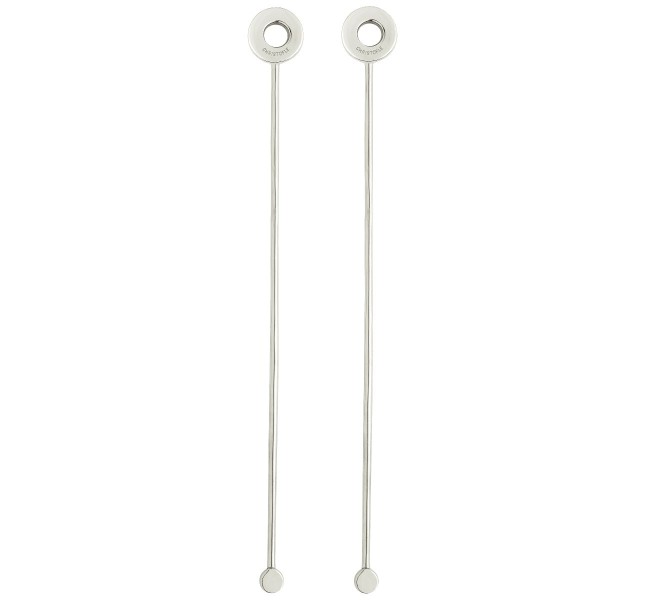 Set of 2 cocktail stirrers, "Oh de Christofle", Stainless steel