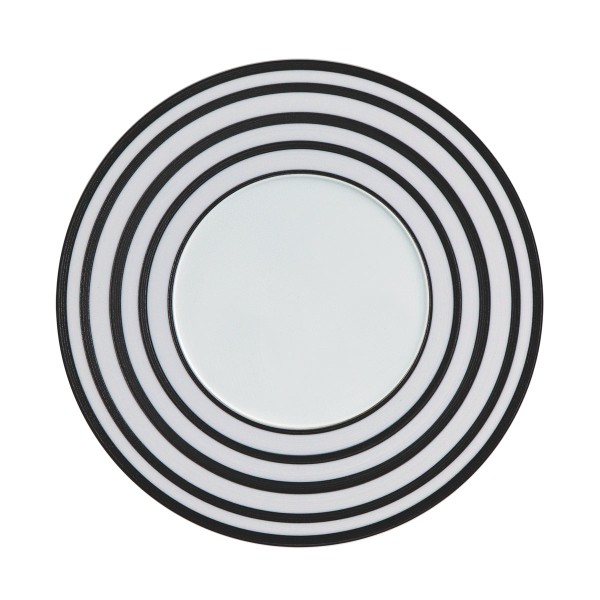 29 cm plate, "Hemisphere - Colors", Striped Black Bakelite