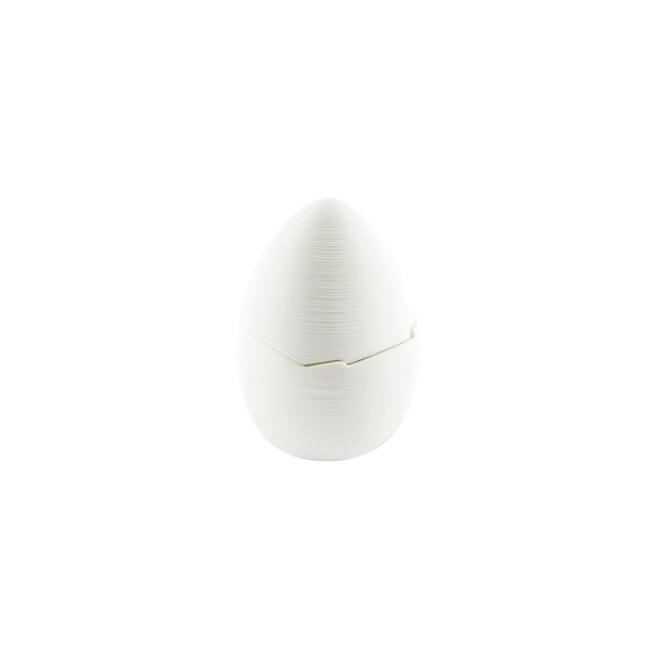 Egg, "Hemisphere", White Satin