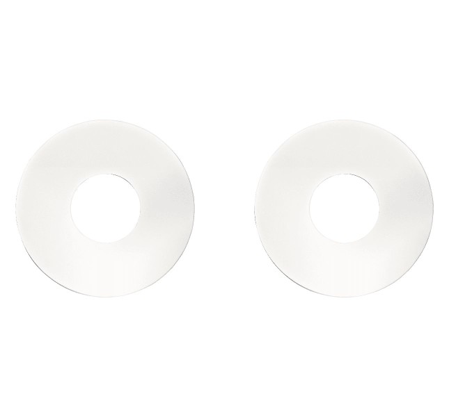 Set of 2 glass coasters, "Oh de Christofle", Stainless steel