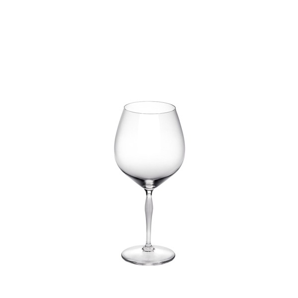 Burgundy glass, "100 POINTS", clear crystal