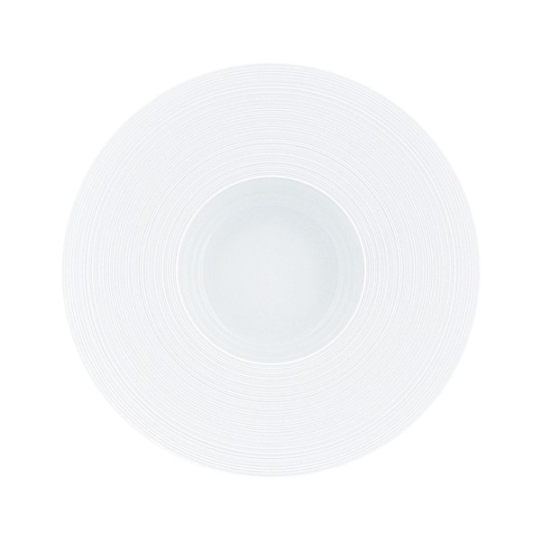 Rim soup plate, large, "Hemisphere", White Satin