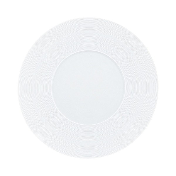 29 cm plate, "Hemisphere", White Satin