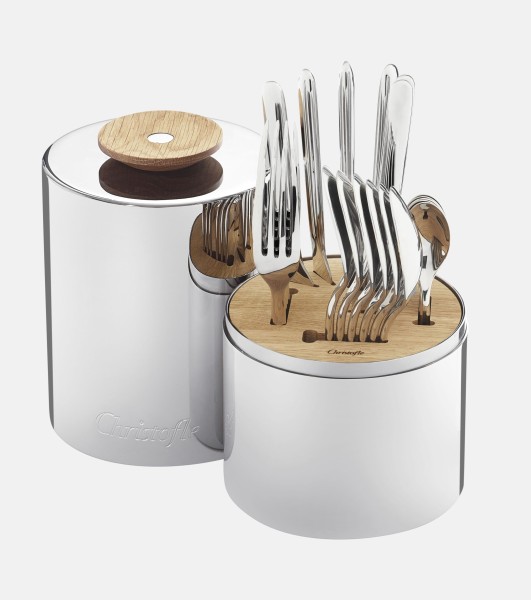 24-piece flatware set with design box, "Essentiel", stainless steel