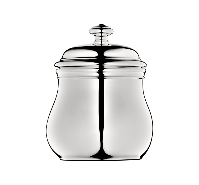 Sugar bowl with lid, "Albi", silverplated