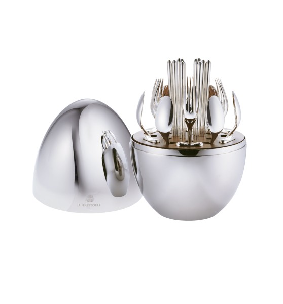 24-piece flatware set with egg case 27 cm, "MOOD Asia", silverplated