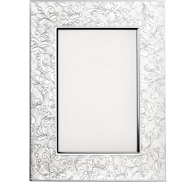 Picture frame - for 13 x 18 cm photos, "Jardin d'Eden", silverplated