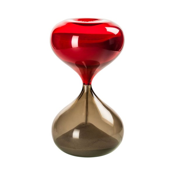 Hourglass 28 cm, "Clessidra", grey, red