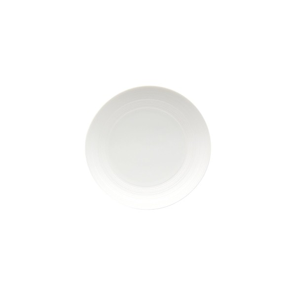 15 Asian plate, "Hemisphere", White Satin