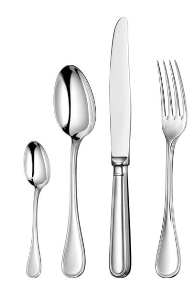 24-piece flatware set with free chest, "Albi", silverplated