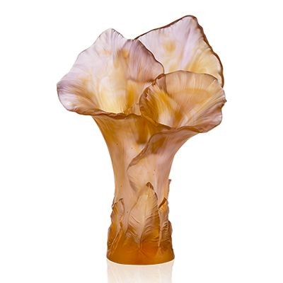 Magnum Vase, "Arum Rose", Amber & Pink