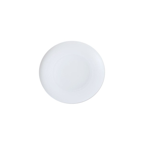 Flat round dish, mini, "Hemisphere", White Satin