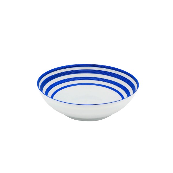 Salad Bowl, "Hemisphere - Colors", Royal Blue Striped